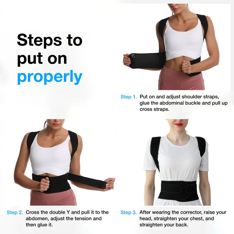 Posture Corrector for Women and Men,Adjustable Shoulder Straightener,Back Support Brace,Upper Spine scoliosis, hunchback