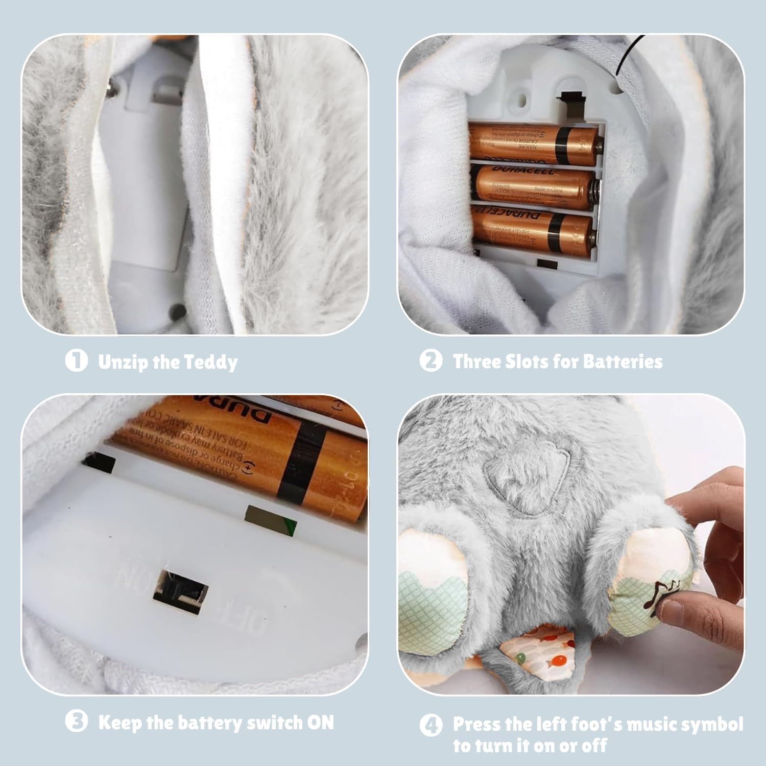 Breathing Teddy Bear with Soothing Music, Comfort Plush